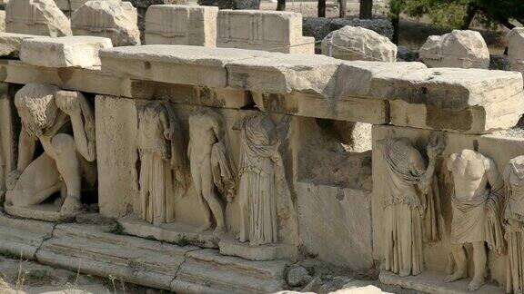 希腊雅典狄俄尼索斯剧院的浮雕
