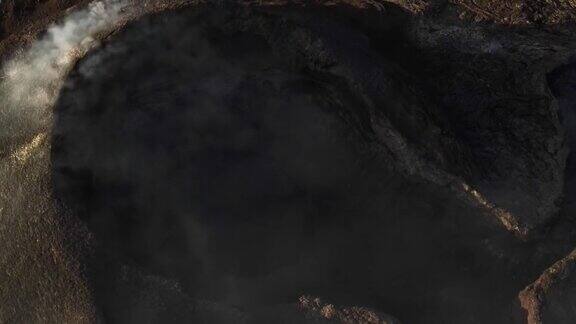 休眠火山鸟瞰图法格拉达尔火山冰岛