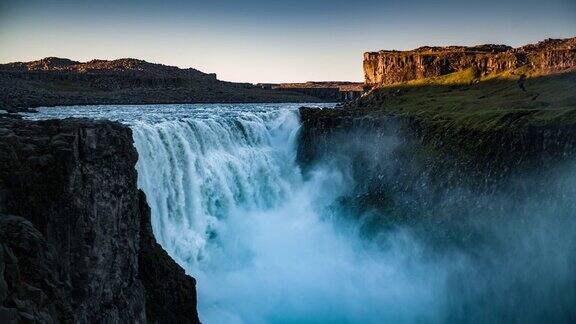 美丽的冰岛德堤福斯瀑布