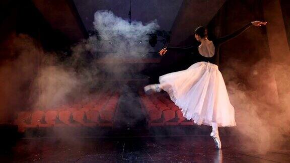 芭蕾舞演员做出优美的动作