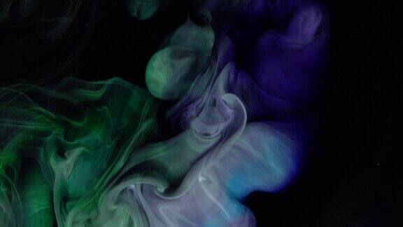 4k抽象色彩的颜料墨水爆炸扩散迷幻