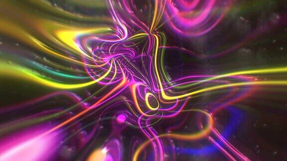 抽象辉光能量背景与视觉错觉和波浪效果3d渲染计算机生成