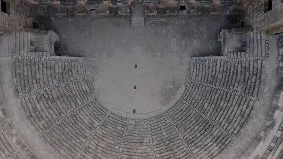 非常古老的建筑阿斯潘多斯希腊圆形剧场