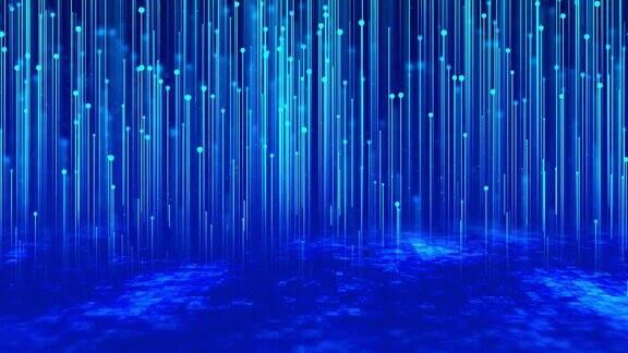 4K蓝光技术波粒子是一种壮观的运动蓝光粒子正在上升
