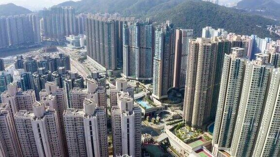 中国香港将军澳住宅的俯视图