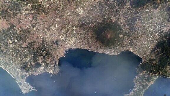 那不勒斯(意大利)从太空这张图片的元素由美国宇航局提供