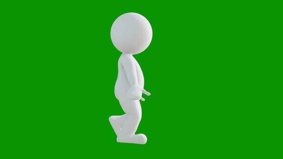 3D图标人图形漫步动画角色动画象形人物独特的轮廓向量图标集动画姿态上的色度键背景移动活动变化