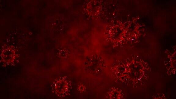 冠状病毒移动病毒-细胞-运动图形(循环)