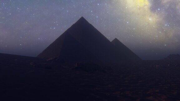 金字塔在晚上