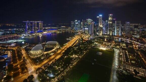 4k超高清美丽的新加坡夜景延时