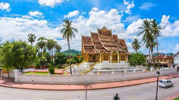 4k老挝琅勃拉邦市琅勃拉邦宫(皇宫博物馆)