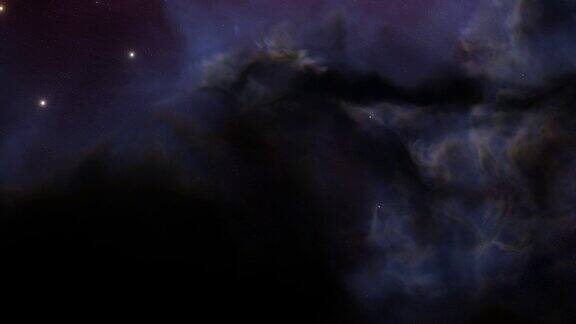 外太空夜空中的星云