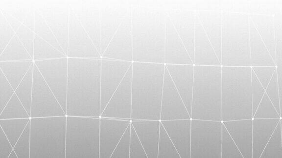 白色未来主义抽象分子点几何结构空间背景动画现代三角造型技术粒子分析主题插画动画