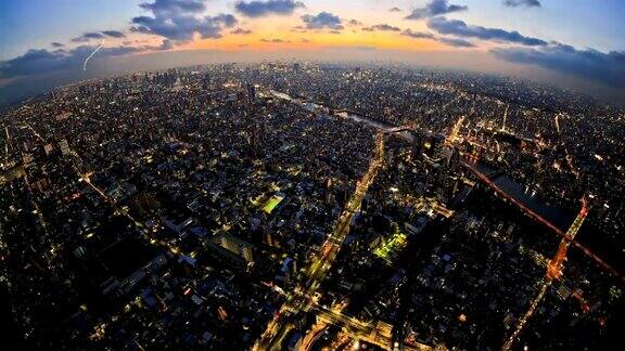 东京城市景观时光流逝