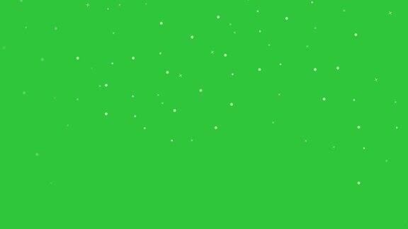 陨星运动图形与绿色屏幕背景色度键上的火和烟痕迹