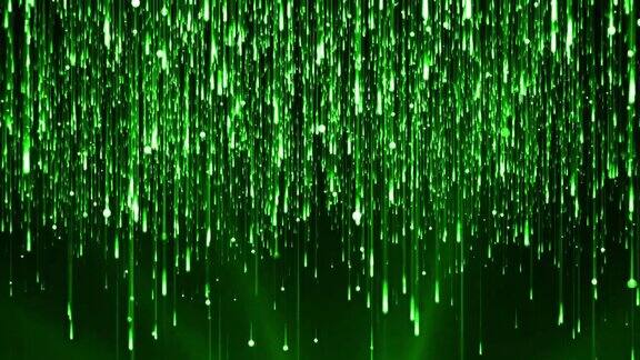 粒子雨绿色抽象背景