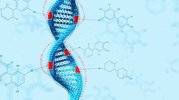 生物工程基因改造转基因生物设计DNA白色背景