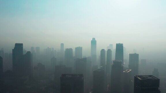 空气污染严重的商业区