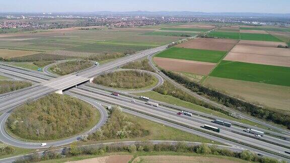 大型公路立交鸟瞰图