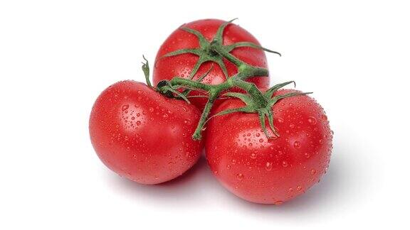 樱桃番茄串鲜活新鲜蔬菜湿滴杂货市场健康食品轮转隔离