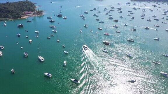 香港西贡半岛Hebe避风港或白沙湾鸟瞰图