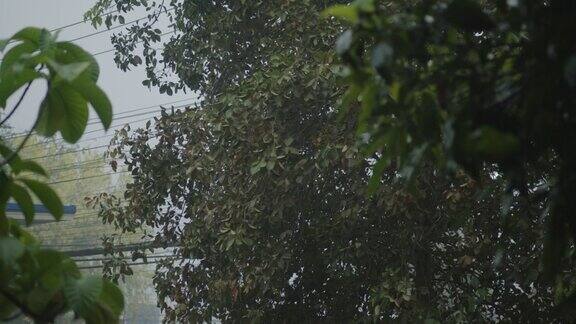 暴雨淹没道路