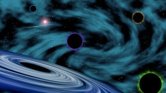 宇宙中恒星之间的黑洞团