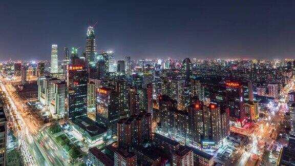RLPAN北京CBD地区在晚上北京中国