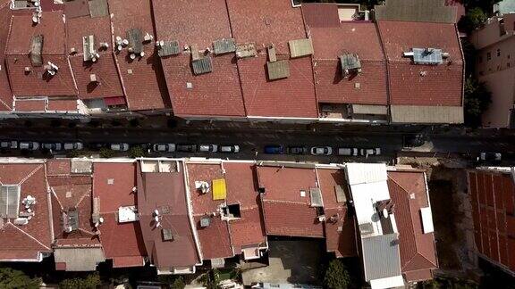 鸟瞰图的街道在伊斯坦布尔土耳其在夏天