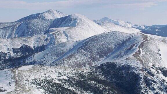 鸟瞰图的落基山山峰科罗拉多州