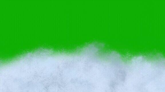 上升的水波运动图形与绿色屏幕背景