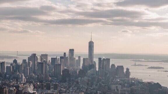 鸟瞰图曼哈顿市中心纽约市