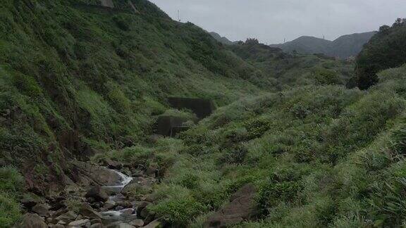 白天青山山河航拍4k台湾全景