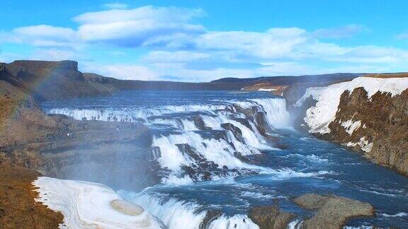 冰岛Gullfoss瀑布全景图(2)