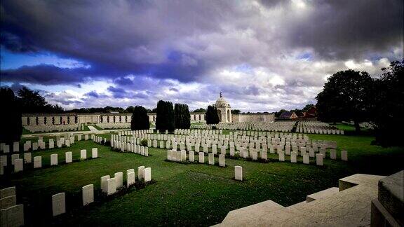 第一次世界大战的地点在西部前线:泰恩Cot公墓时间推移