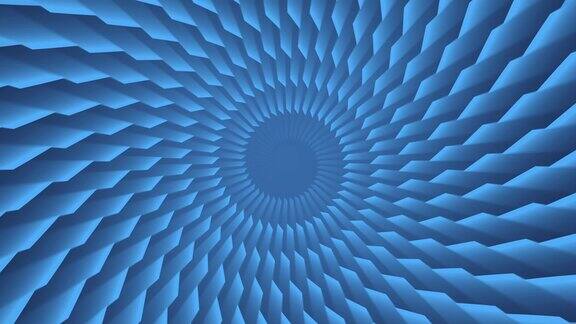 蓝色螺旋抽象图案循环动画