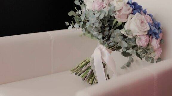婚礼上美丽的花束婚礼鲜花