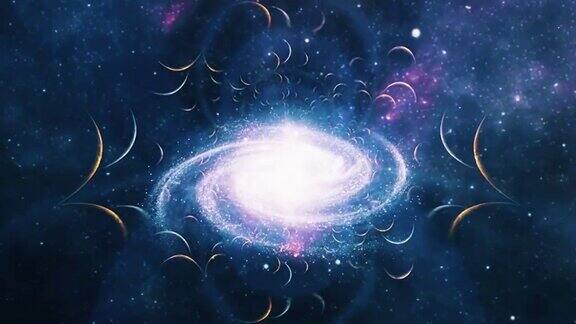充满星云和星系的生动宇宙