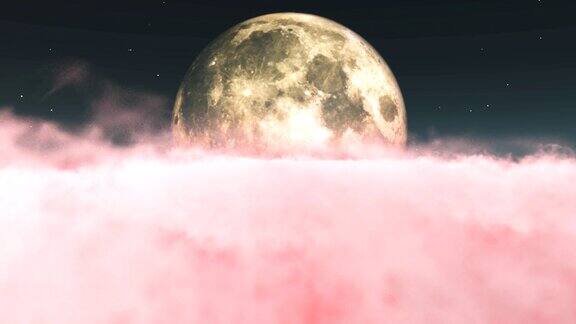 穿过云层飞向月亮