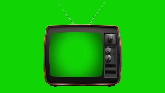 老式绿屏电视你可以用你想要的素材或图片代替绿色屏幕