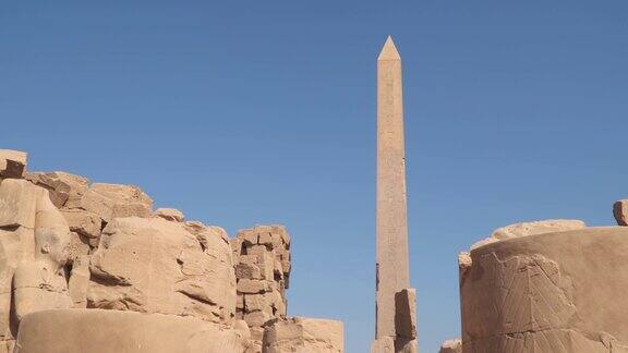 卡纳克神庙的方尖碑埃及卢克索