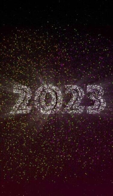 2023年新年庆祝卡垂直