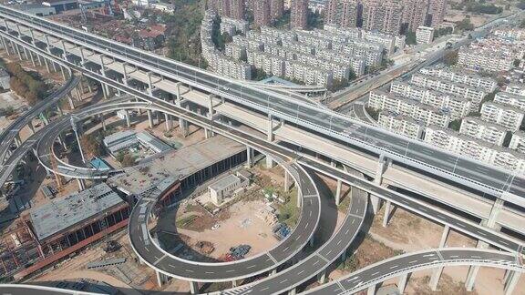 芜湖城市道路交通高架桥高架桥高清实景拍摄
