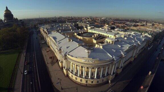 鸟瞰图参议院和议会圣彼得堡宪法法院4K