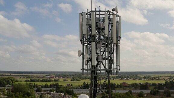 电信塔天线和卫星传输蜂窝5g和4g移动信号