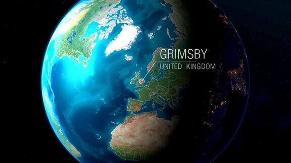 英国-格里姆斯比-急速从太空到地球