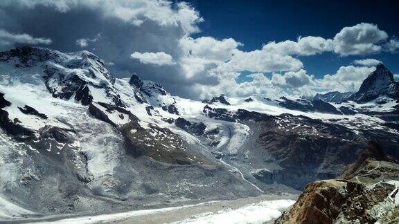 瑞士马特洪峰冰川全景图