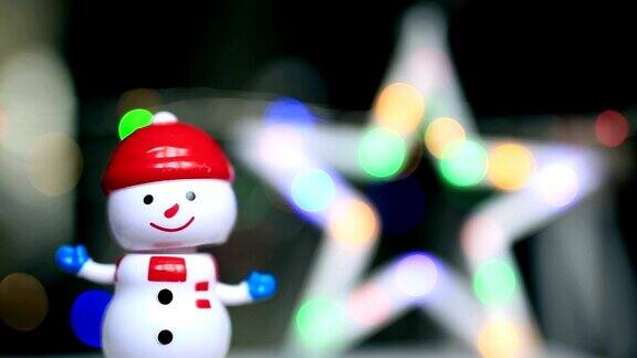 跳舞的雪人圣诞明星滑稽快乐