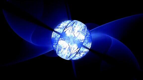 原子抽象的蓝色