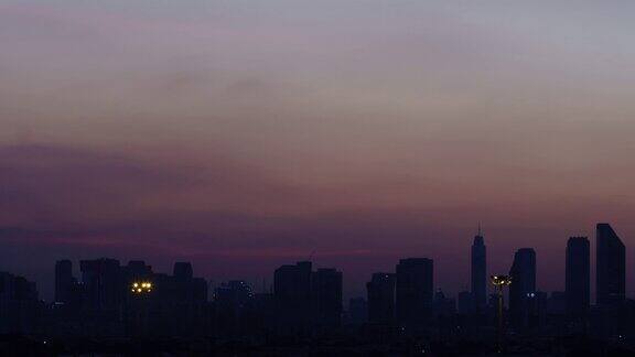 曼谷泰国夜晚的城市景观